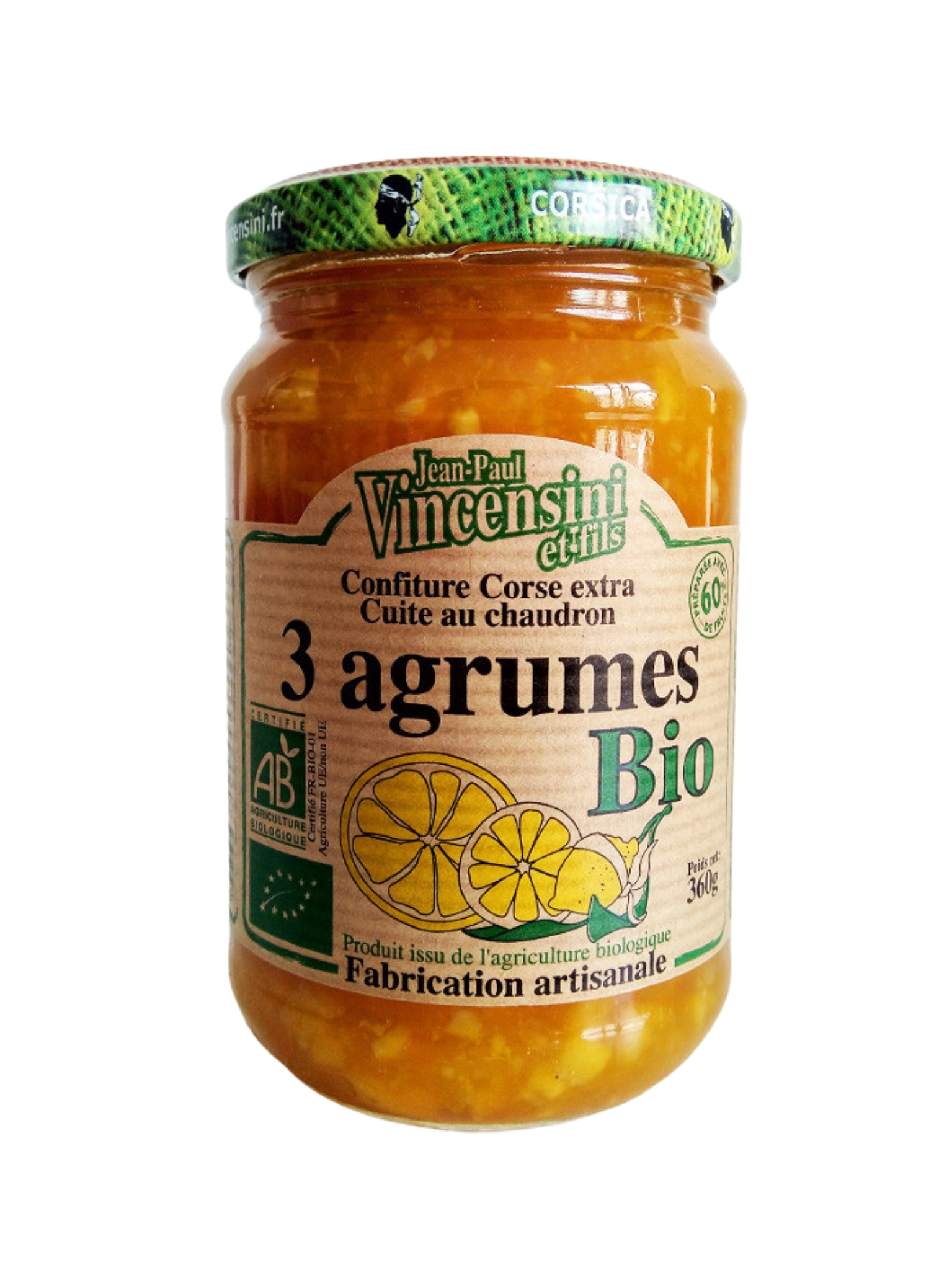 CONFITURE AGRUME BIO 360GR